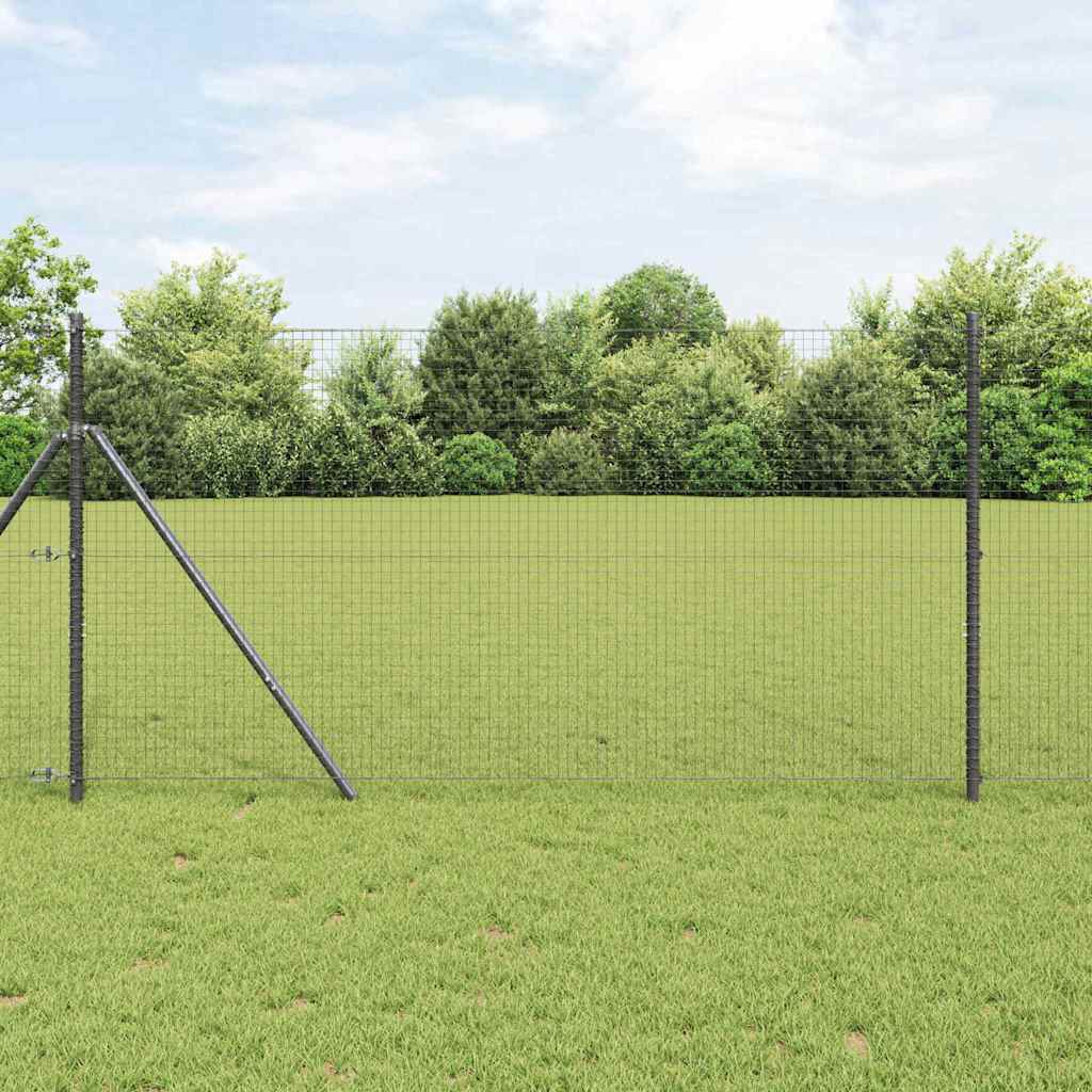 Vidaxl afrasteringspaal grijs 10 x 1,4 m (25 x 25 mm gaas)