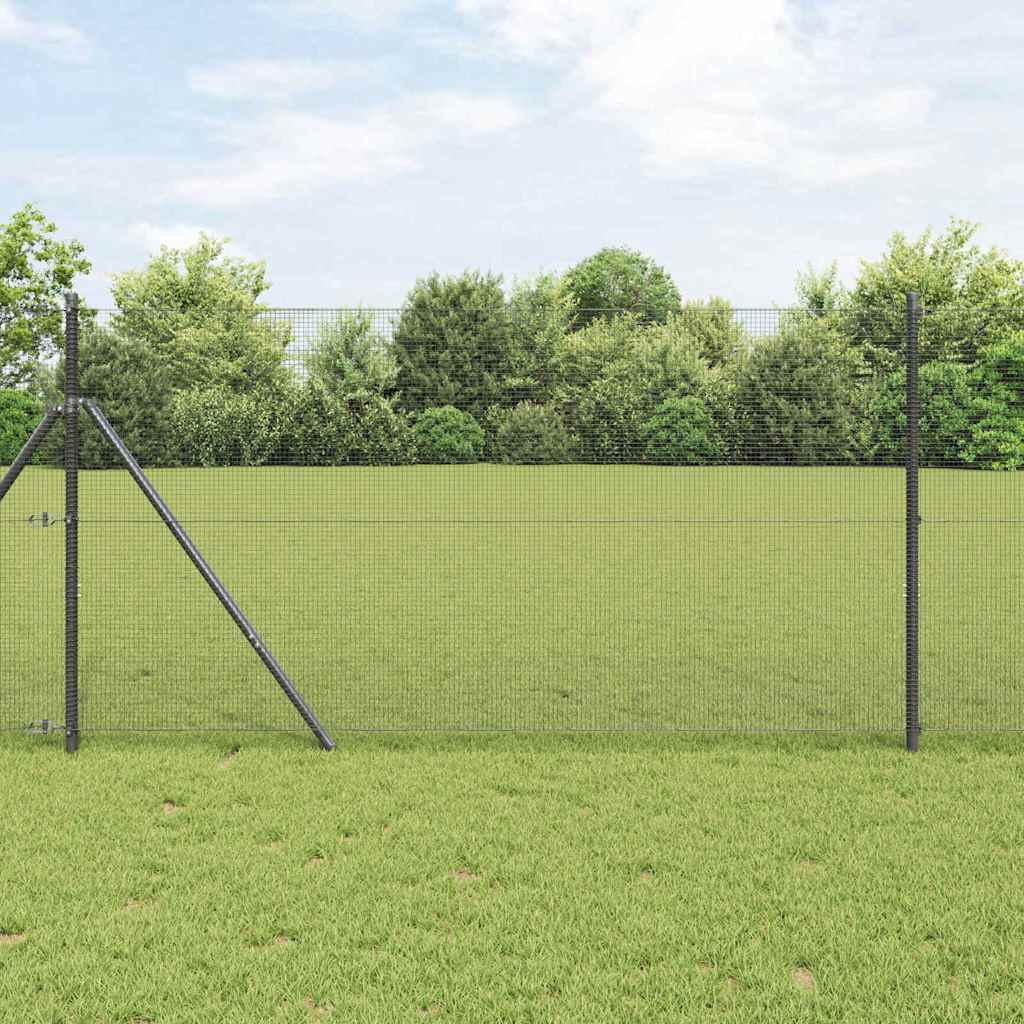Vidaxl afrasteringspaal grijs 25 x 1,2 m (12 x 12 mm gaas)