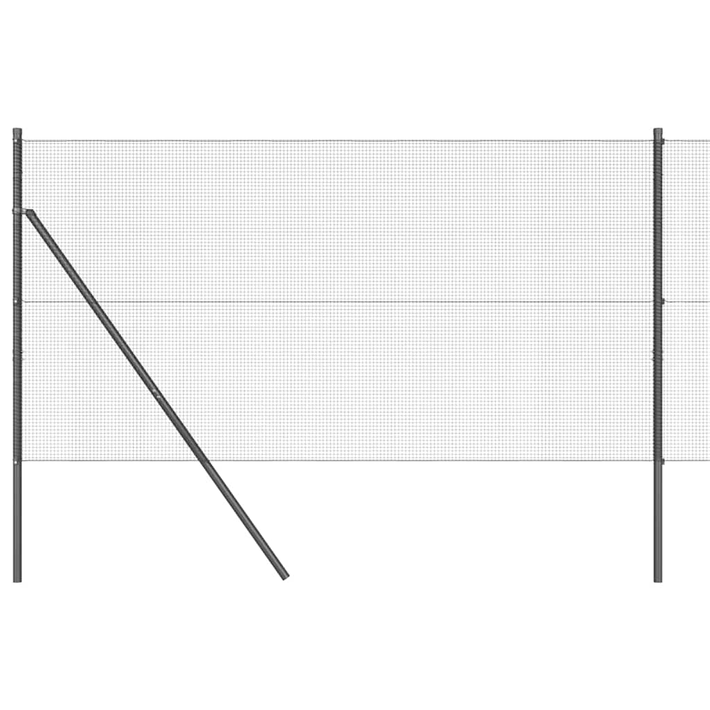 Vidaxl afrasteringspaal grijs 25 x 1,2 m (12 x 12 mm gaas)