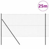 Vidaxl afrasteringspaal grijs 25 x 1,4 m (25 x 25 mm gaas)