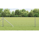 Vidaxl afrasteringspaal zilver 10 x 0,4 m (25 x 25 mm gaas) staal