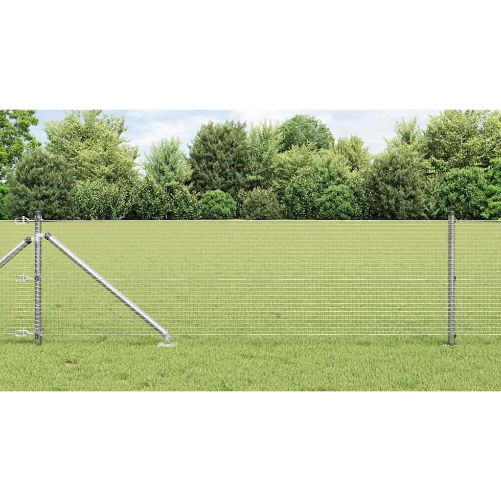 Vidaxl afrasteringspaal zilver 10 x 0,6 m (19 x 19 mm gaas) staal