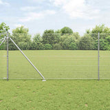 Vidaxl afrasteringspaal zilver 10 x 0,8 m (19 x 19 mm gaas) staal