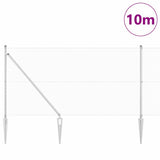 Vidaxl afrasteringspaal zilver 10 x 0,8 m (19 x 19 mm gaas) staal