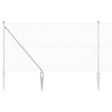 Vidaxl afrasteringspaal zilver 10 x 1 m (16 x 16 mm gaas) staal