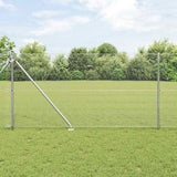 Vidaxl afrasteringspaal zilver 10 x 1 m (25 x 25 mm gaas) staal