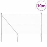 Vidaxl afrasteringspaal zilver 10 x 1 m (25 x 25 mm gaas) staal