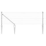 Vidaxl afrasteringspaal zilver 25 x 0,4 m (25 x 25 mm gaas) staal