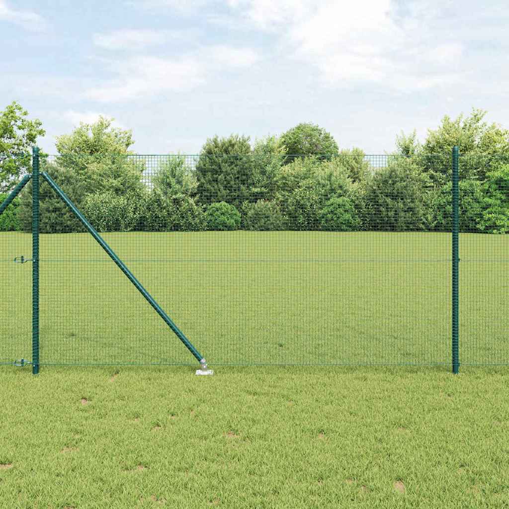 Vidaxl afrasteringspaal groen 10 x 1 m (16 x 16 mm gaas) staal