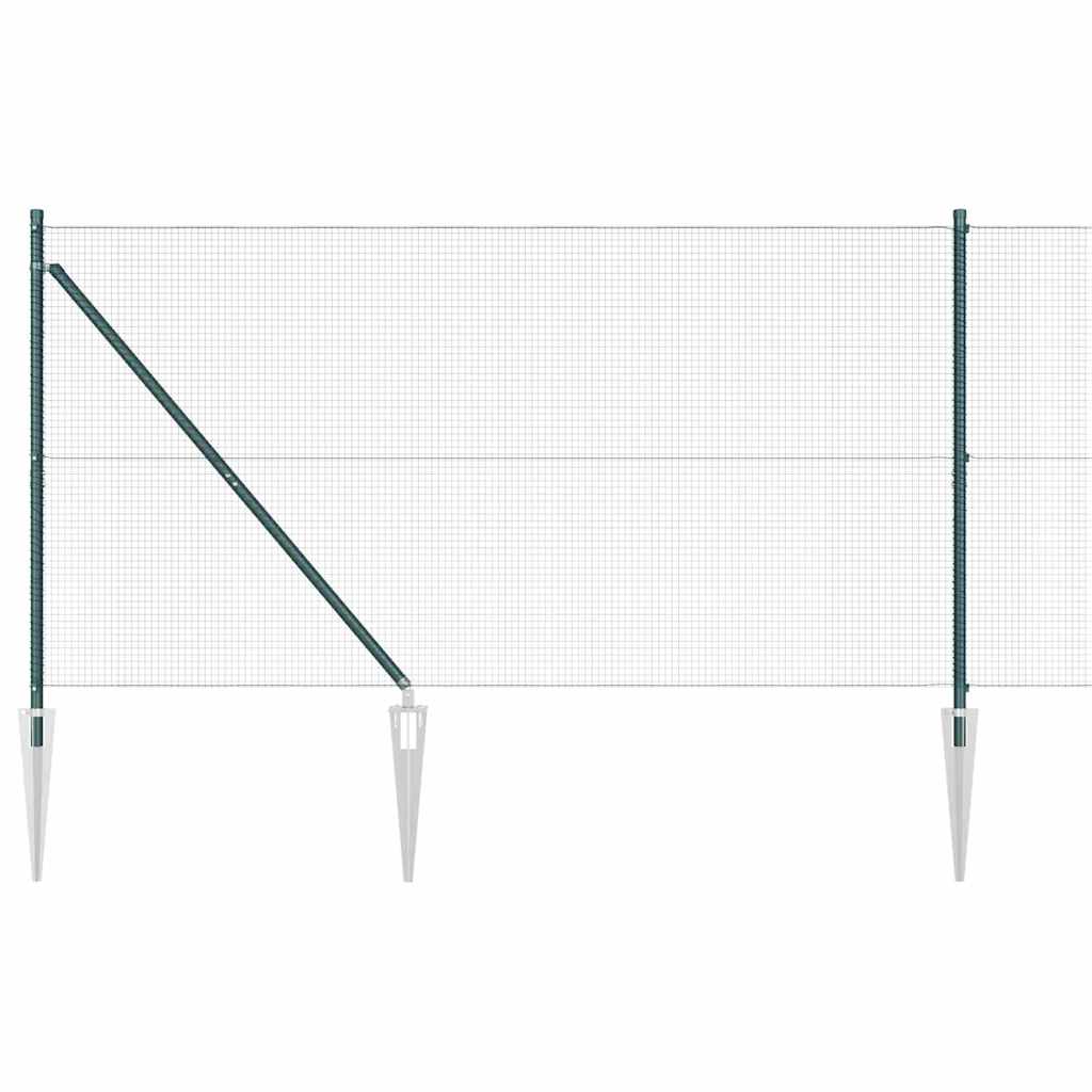Vidaxl afrasteringspaal groen 10 x 1,2 m (16 x 16 mm gaas)