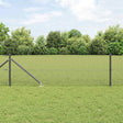 Vidaxl gelast draadhek met grondpennen 10 x 0,5 m pvc-gecoate staal