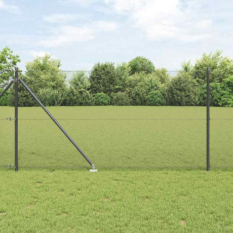 Vidaxl gelast draadhek met grondpennen 10 x 1 m pvc-gecoate staal mesh