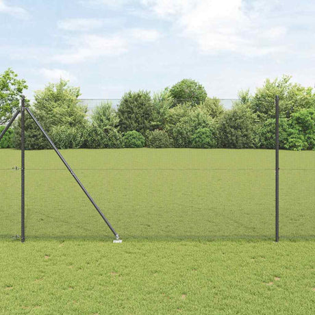 Vidaxl gelast draadhek met grondpennen 12 x 1,5 m pvc-gecoate staal
