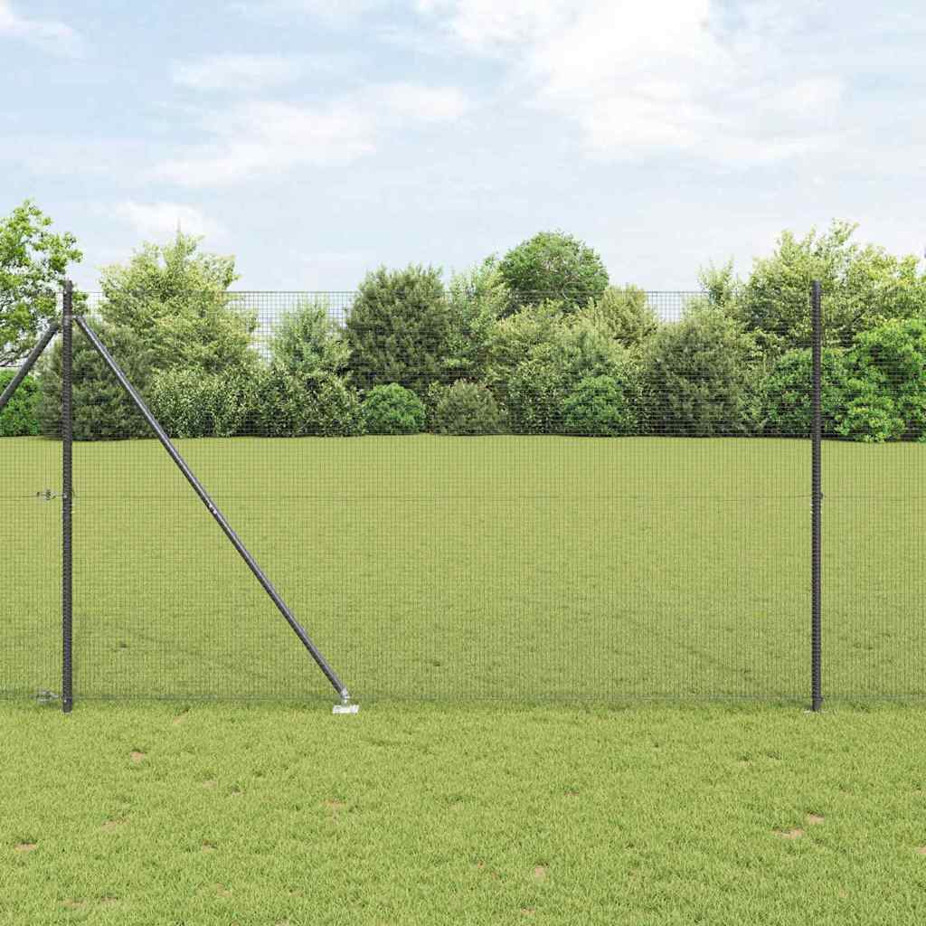 Vidaxl afrasteringspaal grijs 10 x 1,6 m (16 x 16 mm gaas)