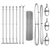 Vidaxl afrasteringspaal zilver 10 x 0,6 m (12 x 12 mm gaas) staal
