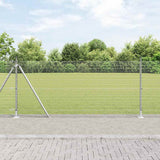 Vidaxl afrasteringspaal zilver 10 x 0,8 m (19 x 19 mm gaas) staal