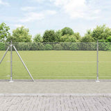 Vidaxl afrasteringspaal zilver 10 x 1 m (16 x 16 mm gaas) staal