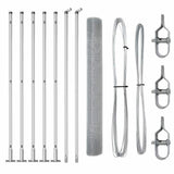 Vidaxl afrasteringspaal zilver 10 x 1 m (16 x 16 mm gaas) staal