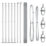 Vidaxl afrasteringspaal zilver 10 x 1,6 m (12 x 12 mm gaas) staal