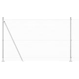 Vidaxl afrasteringspaal zilver 10 x 1,6 m (25 x 25 mm gaas) staal