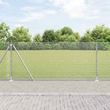 Vidaxl afrasteringspaal zilver 25 x 0,8 m (12 x 12 mm gaas) staal