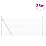 Vidaxl afrasteringspaal zilver 25 x 1 m (19 x 19 mm gaas) staal