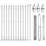 Vidaxl afrasteringspaal zilver 25 x 1,2 m (19 x 19 mm gaas) staal