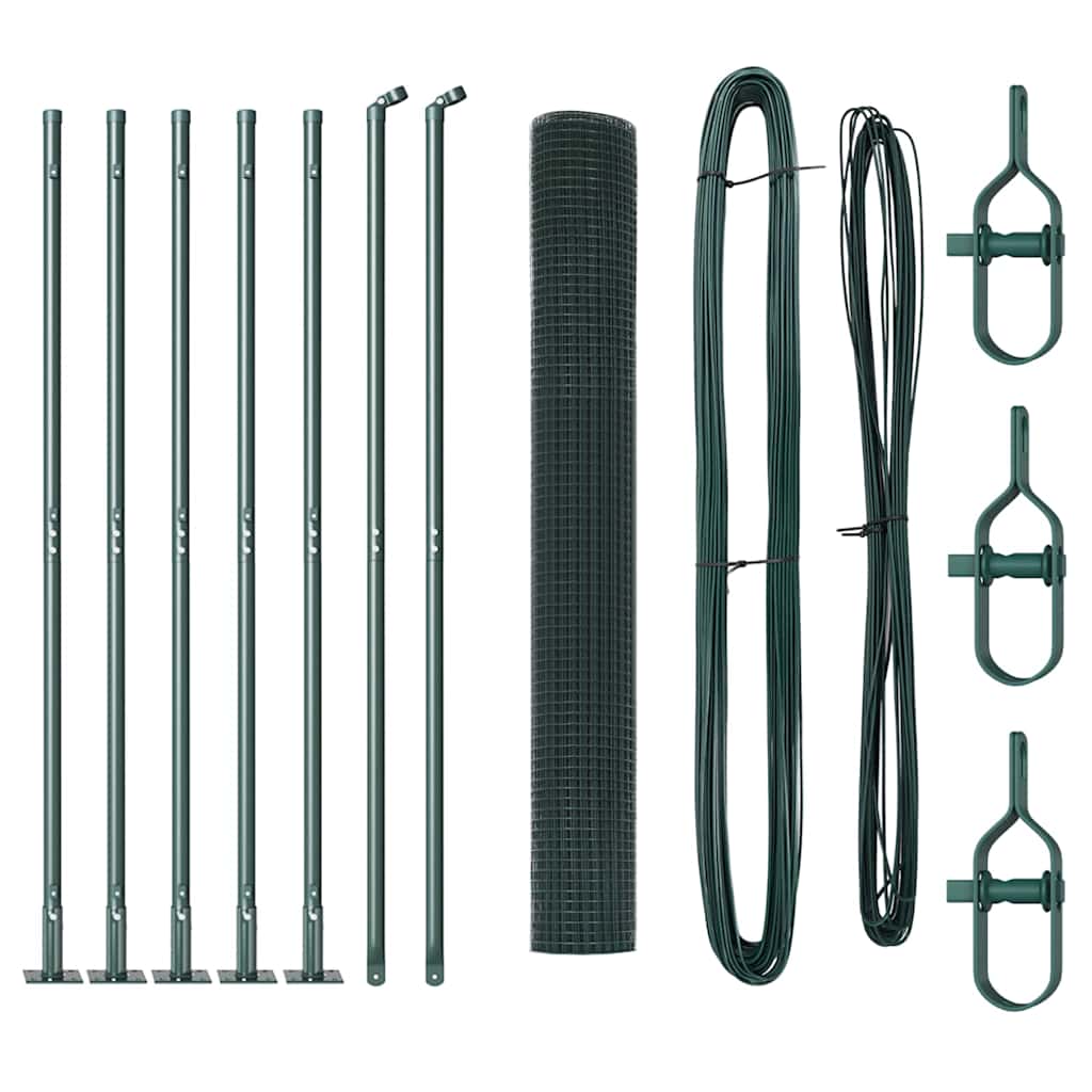 Vidaxl afrasteringspaal groen 10 x 1,2 m (12 x 12 mm gaas)