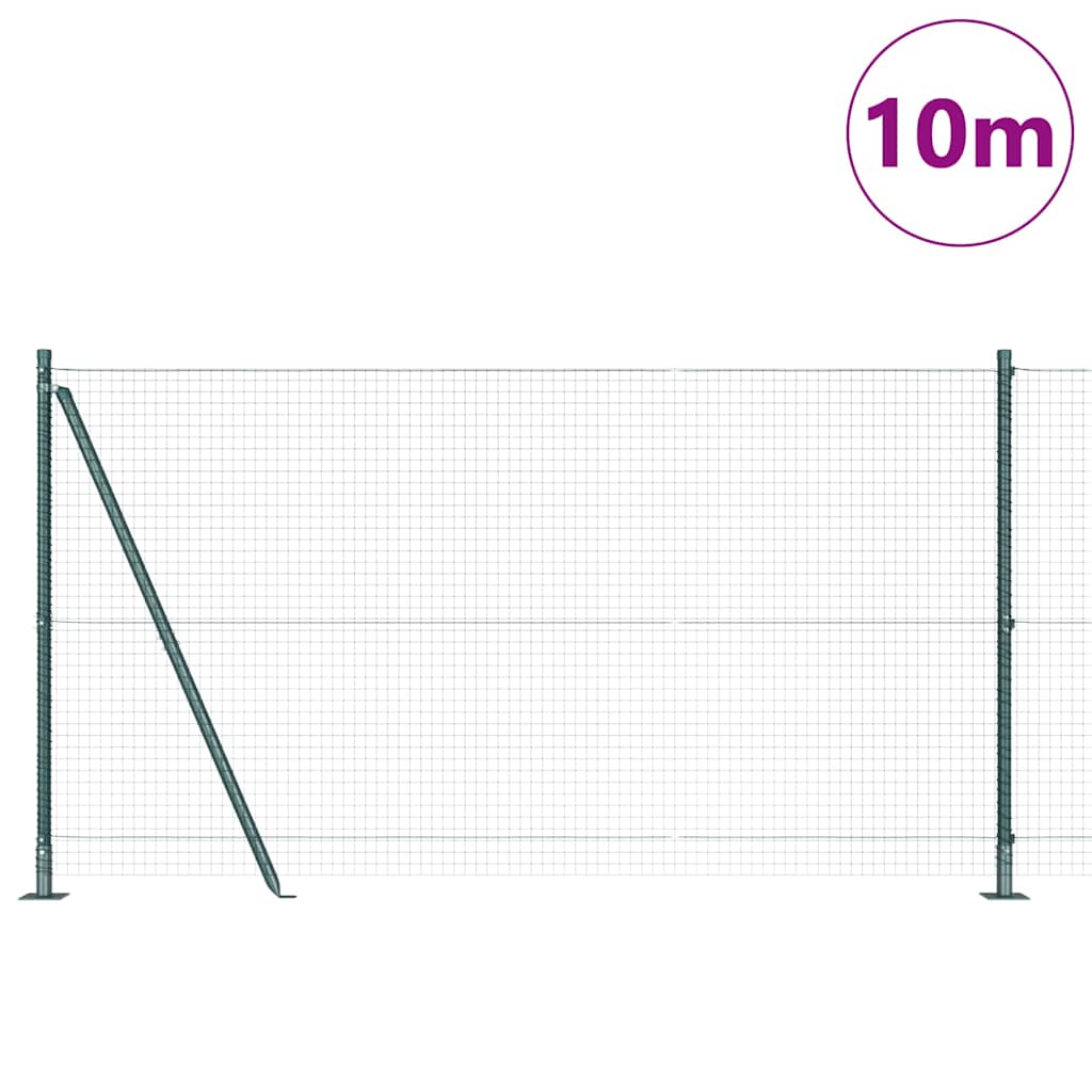 Vidaxl afrasteringspaal groen 10 x 1,2 m (25 x 25 mm gaas)