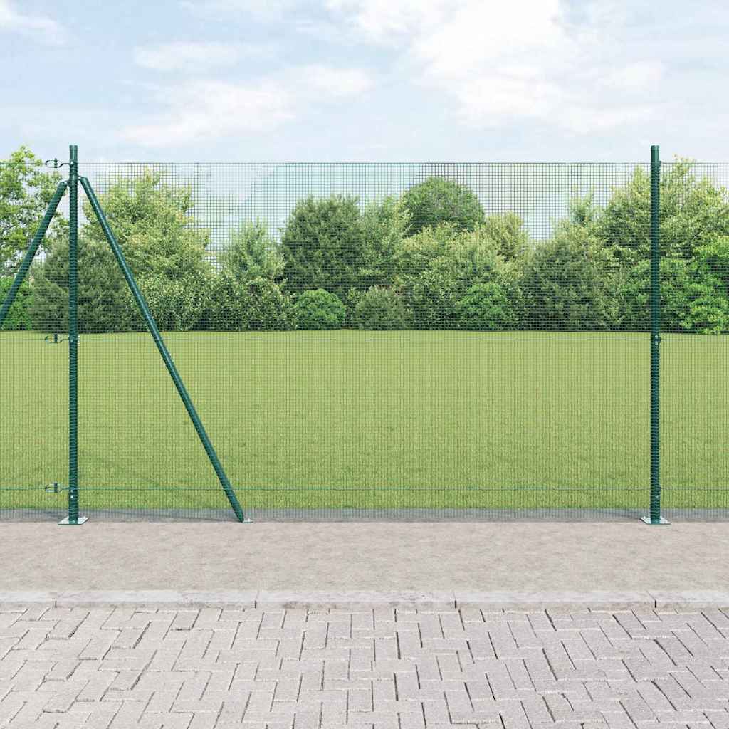 Vidaxl afrasteringspaal groen 10 x 1,4 m (12 x 12 mm gaas)