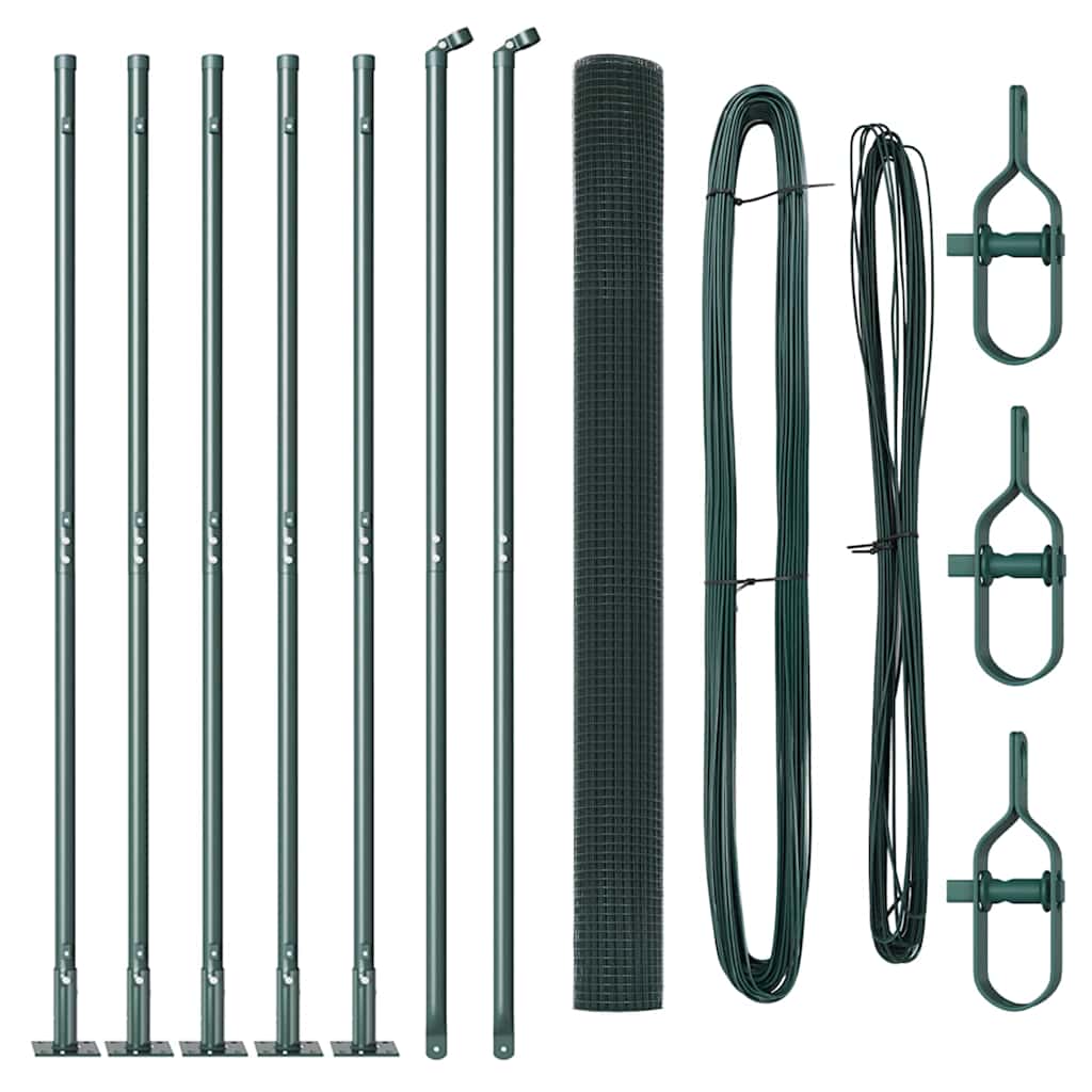 Vidaxl afrasteringspaal groen 10 x 1,4 m (12 x 12 mm gaas)