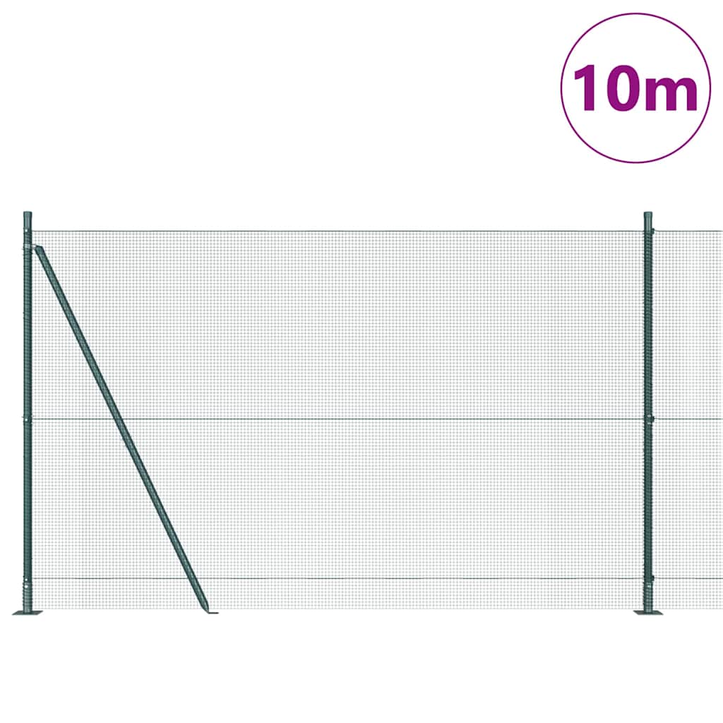 Vidaxl afrasteringspaal groen 10 x 1,4 m (12 x 12 mm gaas)