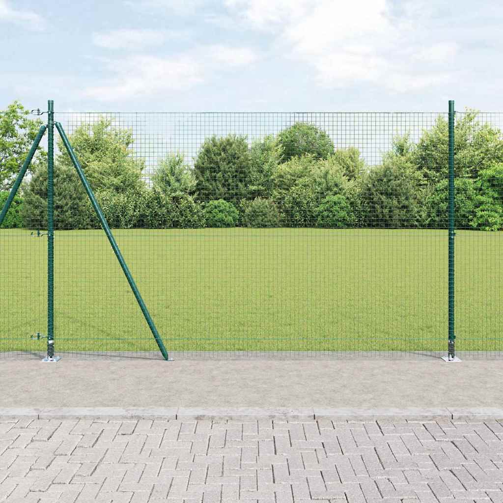 Vidaxl afrasteringspaal groen 10 x 1,4 m (25 x 25 mm gaas)