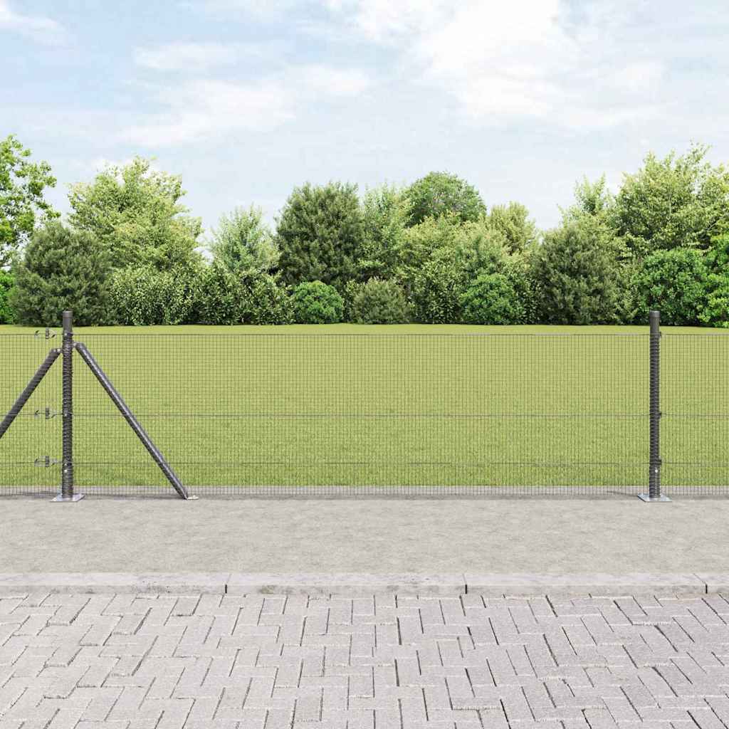 Vidaxl afrasteringspaal grijs 10 x 0,4 m (12 x 12 mm gaas)