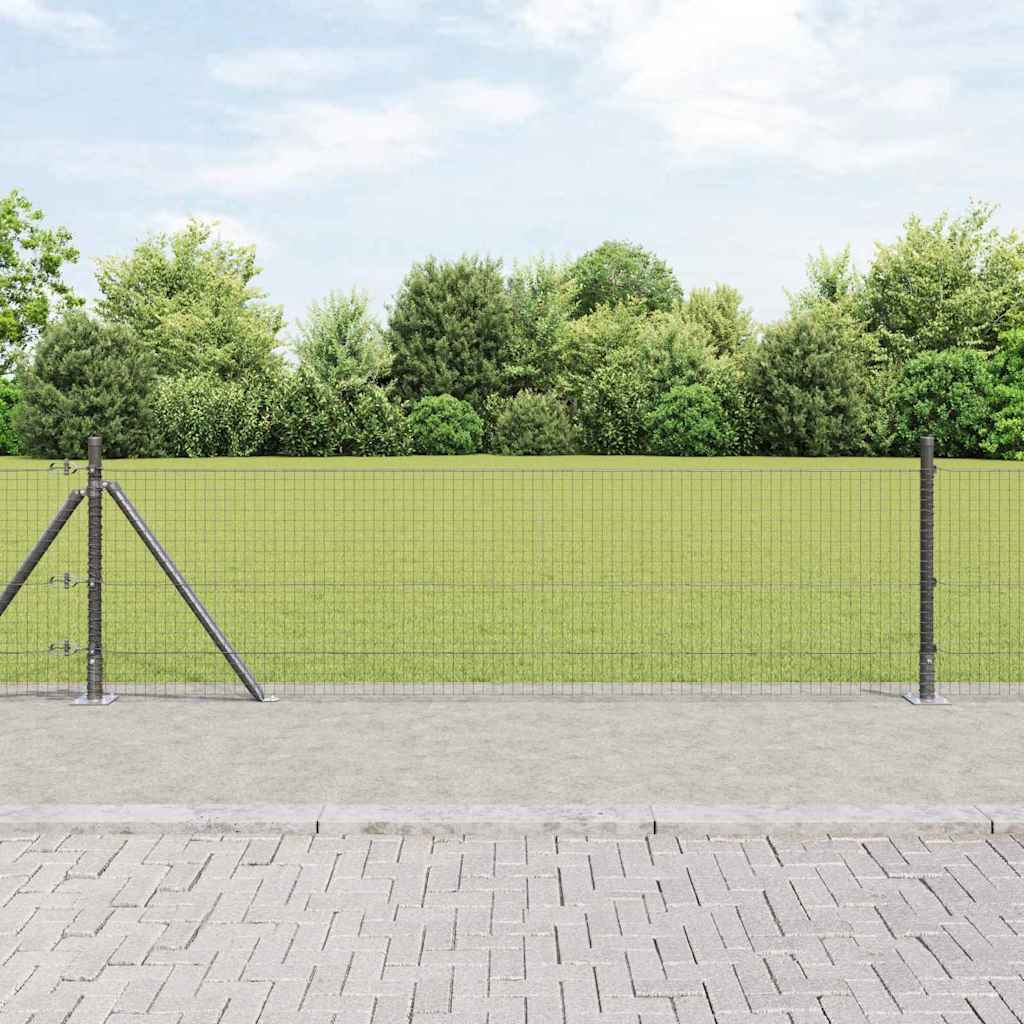 Vidaxl afrasteringspaal grijs 10 x 0,4 m (25 x 25 mm gaas)