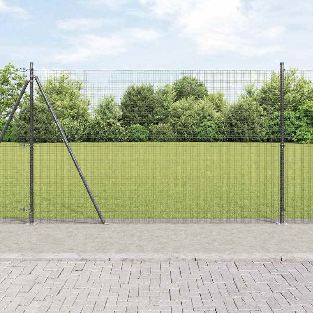 Vidaxl afrasteringspaal grijs 10 x 1,5 m (16 x 16 mm gaas)