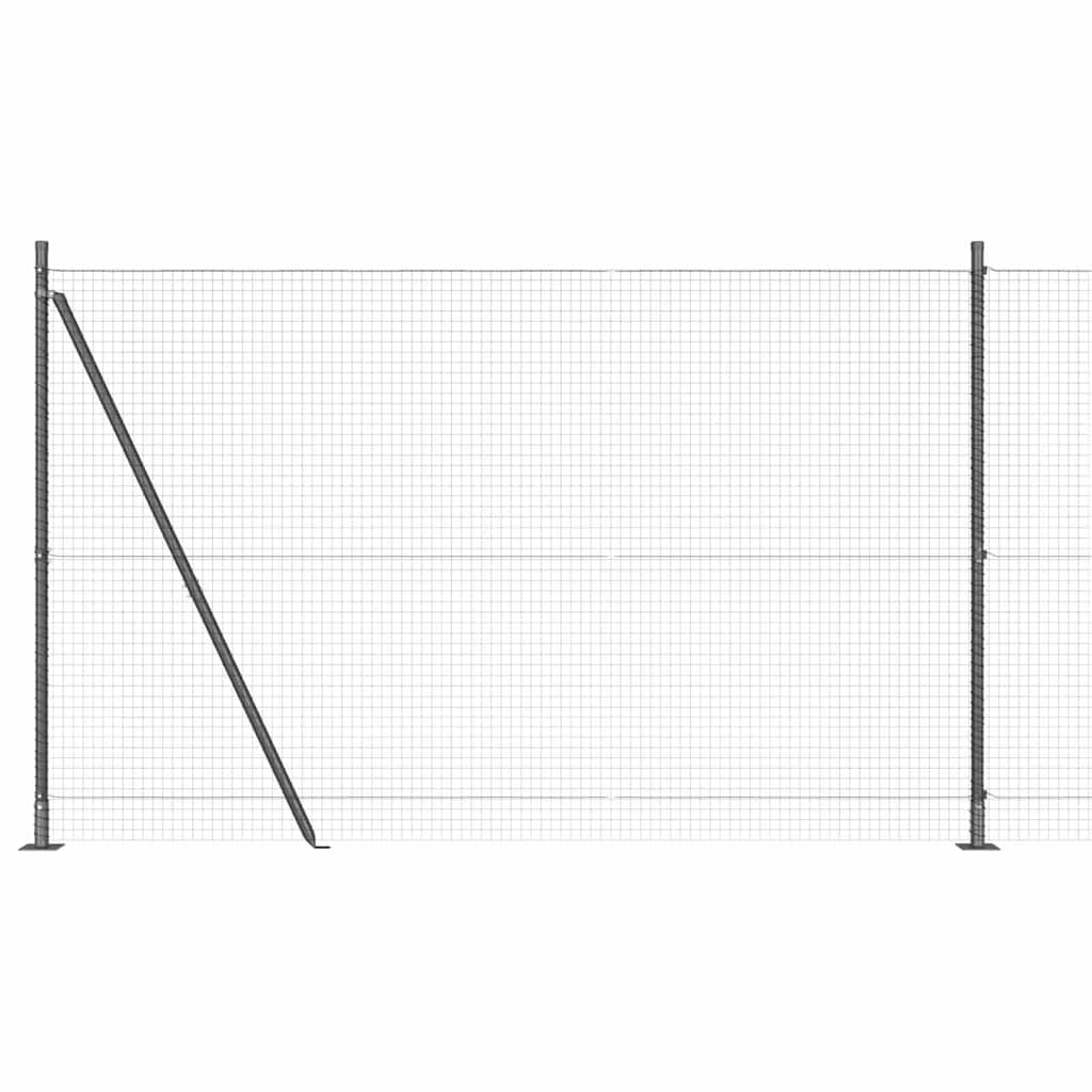 Vidaxl afrasteringspaal grijs 10 x 1,5 m (25 x 25 mm gaas) staal