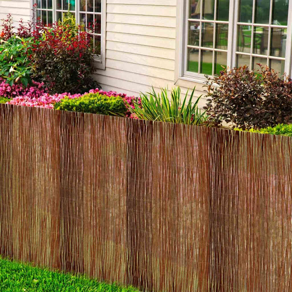 Vidaxl wilgen schutting naturel 180 x 500 cm wilg
