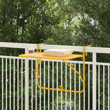 Vidaxl hangende balkon tafel geel 60 x 39 x 65 cm staal