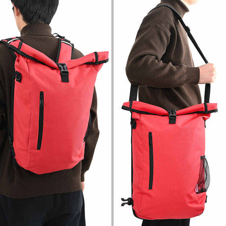 Vidaxl fietstas rood 31 x 13 x 58 cm polyester