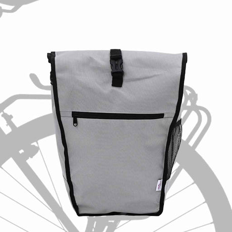 Vidaxl fietstas grijs 34 x 16 x 59 cm polyester