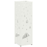 Vidaxl paraplu standaard met opslag wit 15,5 x 15,5 x 49 cm metaal