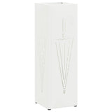 Vidaxl paraplu standaard met opslag wit 15,5 x 15,5 x 49 cm metaal
