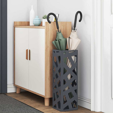 Vidaxl regen paraplu standaard antraciet 15,5 x 15,5 x 49 cm staal