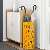 Vidaxl paraplu standaard mosterdgeel 15,5 x 15,5 x 49 cm metaal