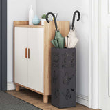 Vidaxl regen paraplu standaard zwart 15,5 x 15,5 x 49 cm staal