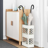 Vidaxl paraplu standaard wit 28 x 12 x 41 cm staal