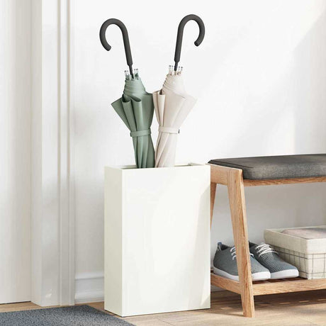 Vidaxl regen paraplu standaard wit 28 x 12 x 41 cm staal