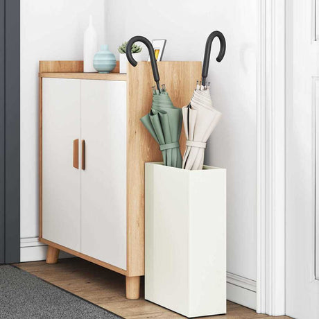 Vidaxl regen paraplu standaard wit 28 x 12 x 41 cm staal