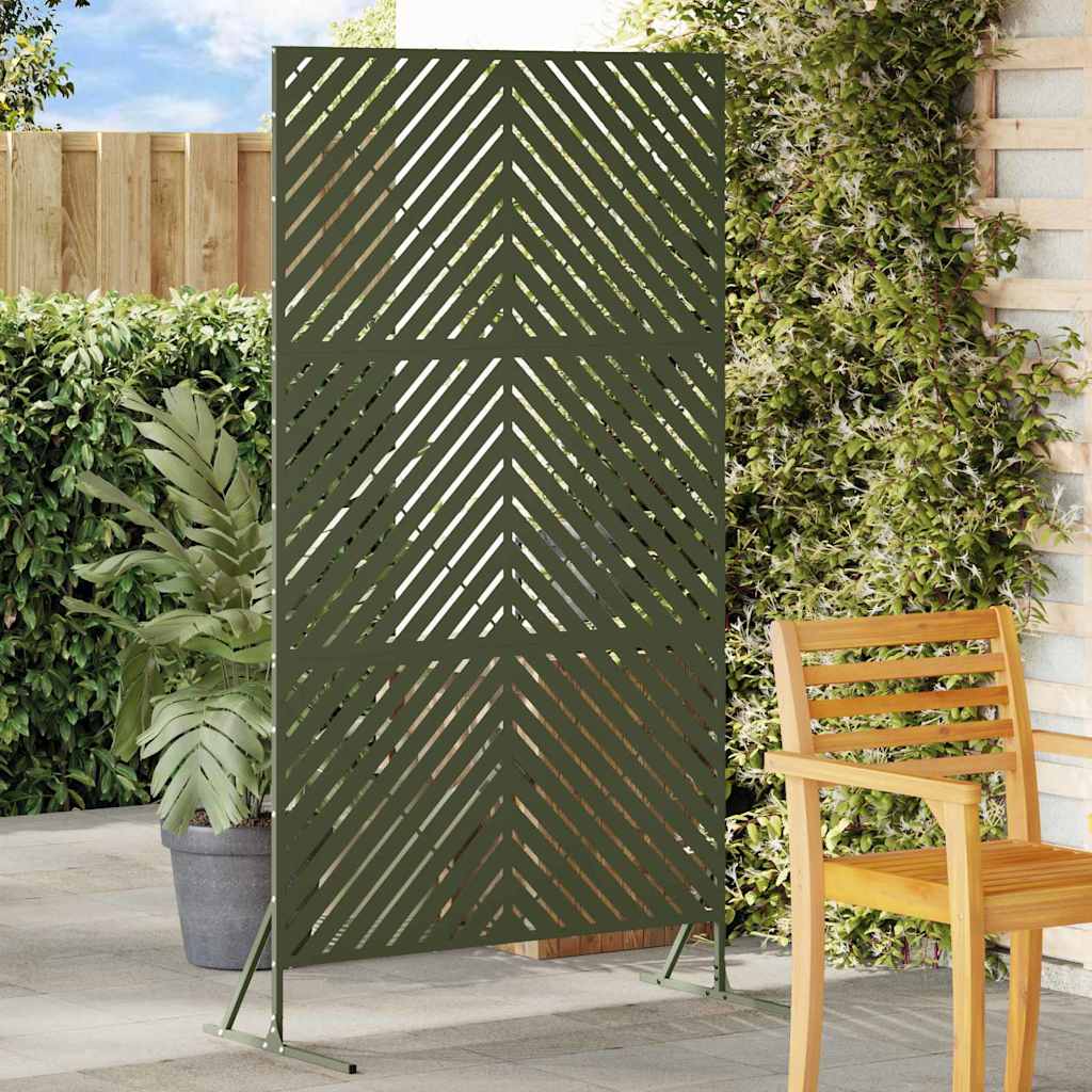 Vidaxl privacyscherm olijfgroen 100 x 50 x 180 cm staal
